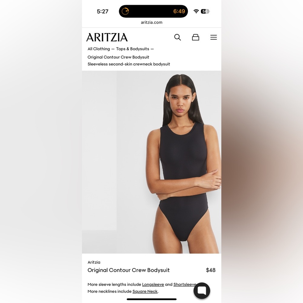 Aritzia Babaton bodysuit size S